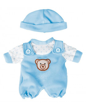 Oblečenie pre bábiky, 21 cm, modré dupačky s čiapk