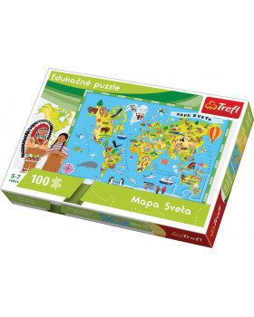 Puzzle - Mapa Sveta (slovenska verzia)