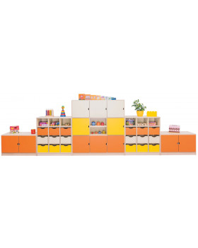 Zostava Numeric 11 /dvierka:oranž,žlté,vanilka/