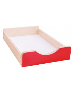 Drevený úložný box Numeric - Malý-červený