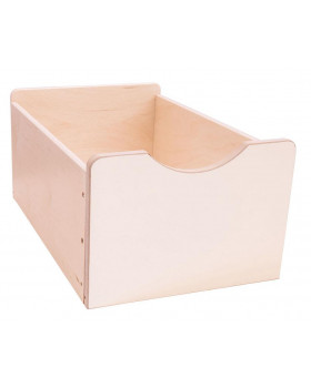 Drevený úložný box Numeric - Veľký-krémový