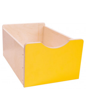 Drevený úložný box Numeric - Veľký-žltý