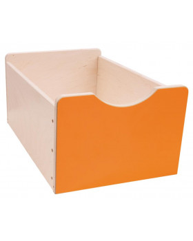 Drevený úložný box Numeric - Veľký-oranžový