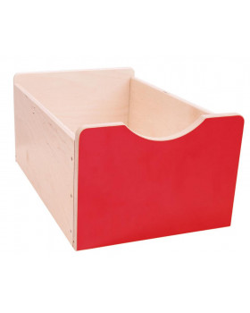 Drevený úložný box Numeric - Veľký-červený