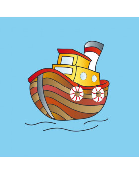 Vankúšik s potlačou - loďka