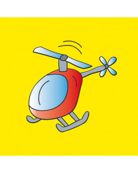 Vankúšik s potlačou - vrtuľník