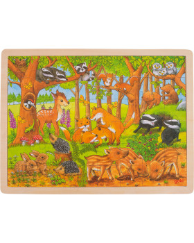 Puzzle v lese - Mláďatká