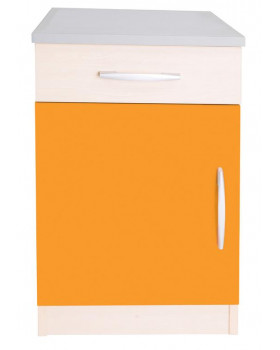 Elegantná skrinka so zásuvkou - oranžová
