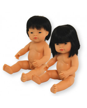 Bábiky rôznych kultúr, 38 cm,ázijský typ-dievča