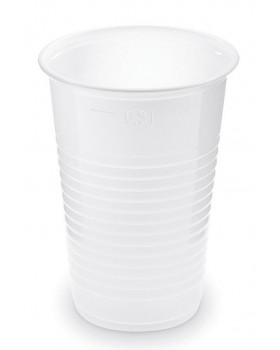 Plastový pohár biely, 100 ks - 0,3 l