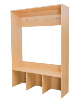 Šatníkový panel s dvojitými vešiačikmi - BUK