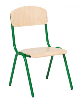 Stolička s kov. konštrukciou , 26cm zelená