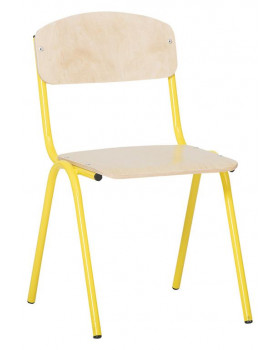 Stolička s kov. konštrukciou , 26cm žltá