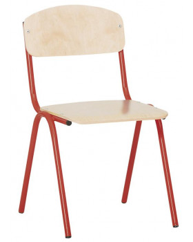 Stolička s kov. konštrukciou , 31cm červená