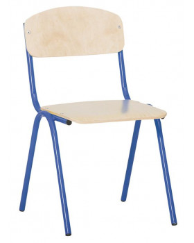 Stolička s kov. konštrukciou , 31cm modrá