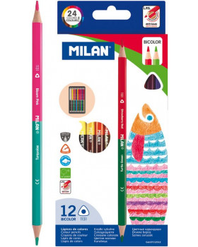 Farbičky Milan dvojfarebné 12 ks
