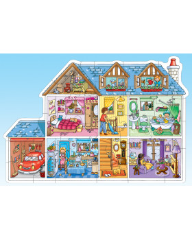 Veľké podlah. puzzle - domček pre bábiky