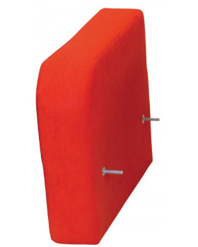Sedačka farebná - ľavá opierka červená, 31 cm