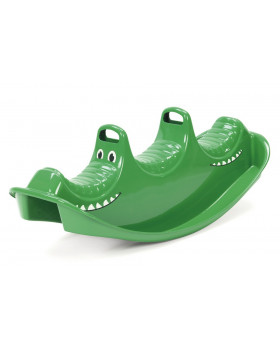 Hojdačka trojmiestna - zelený krokodíl