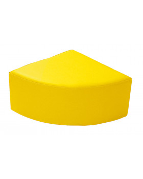 Sedadlo štvrťkruh - žltá 30cm