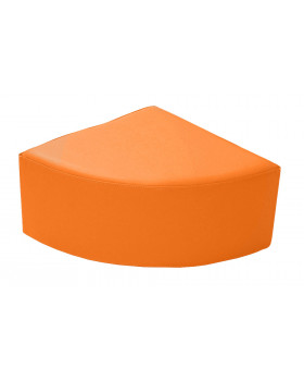 Sedadlo štvrťkruh - oranžové 30cm