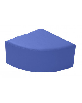 Sedadlo štvrťkruh - modré 30cm