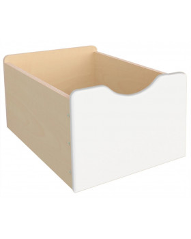 Drevený úložný box - Veľký - biely