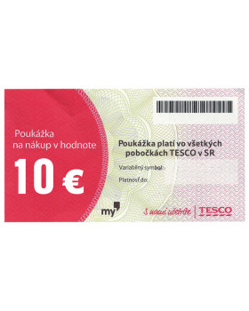 TESCO poukážka 10 eur