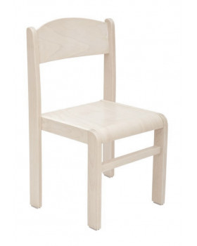 Drevená stolička JAVOR BIELENÝ-natural, 31 cm VYP