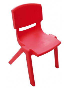 Stolička plast. 38 cm červená