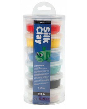 Silk Clay - základné farby, 6 farieb