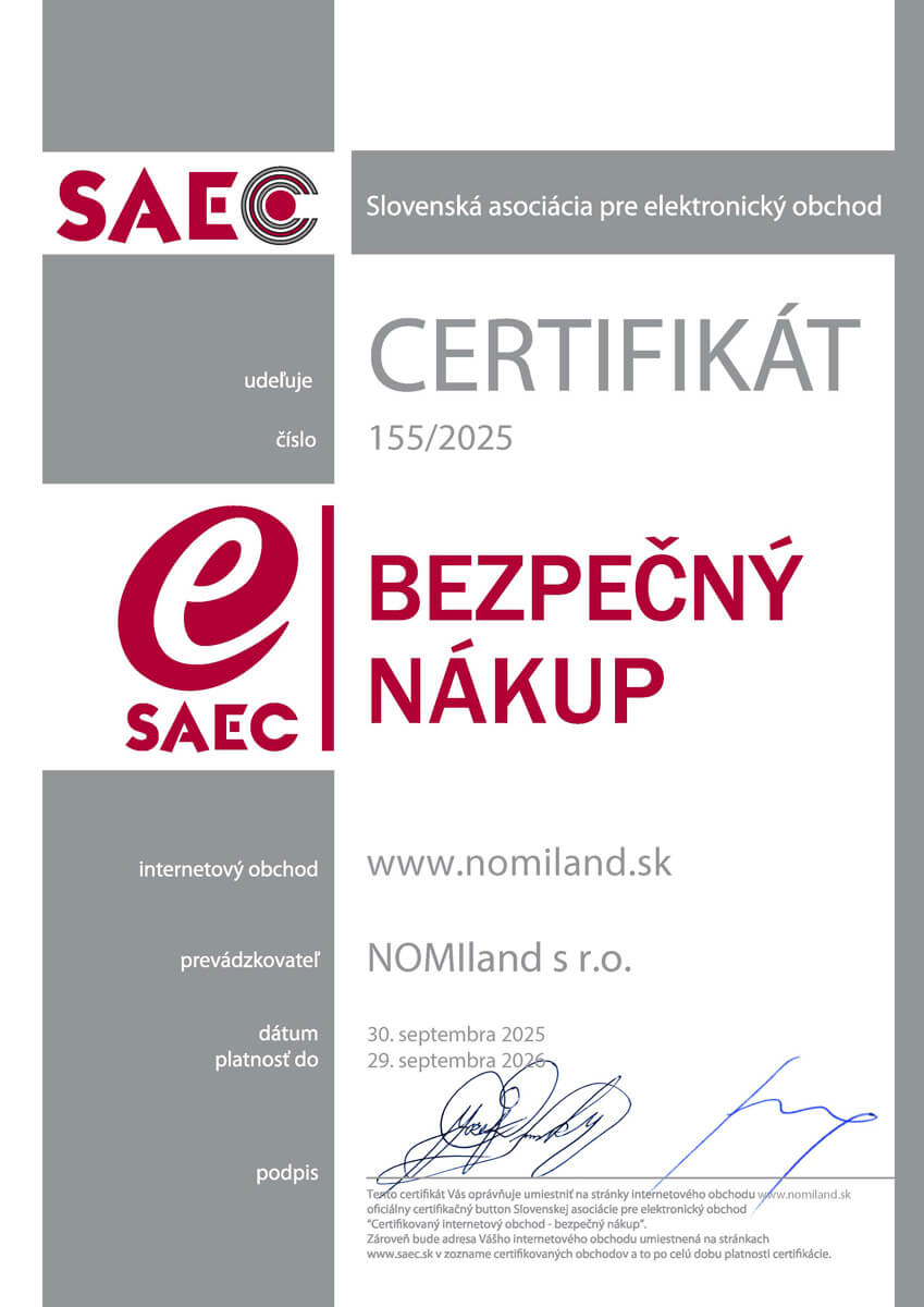 Certifikát SAEC - bezpečný nákup 2025/2026.