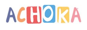Logo značky Achoka.
