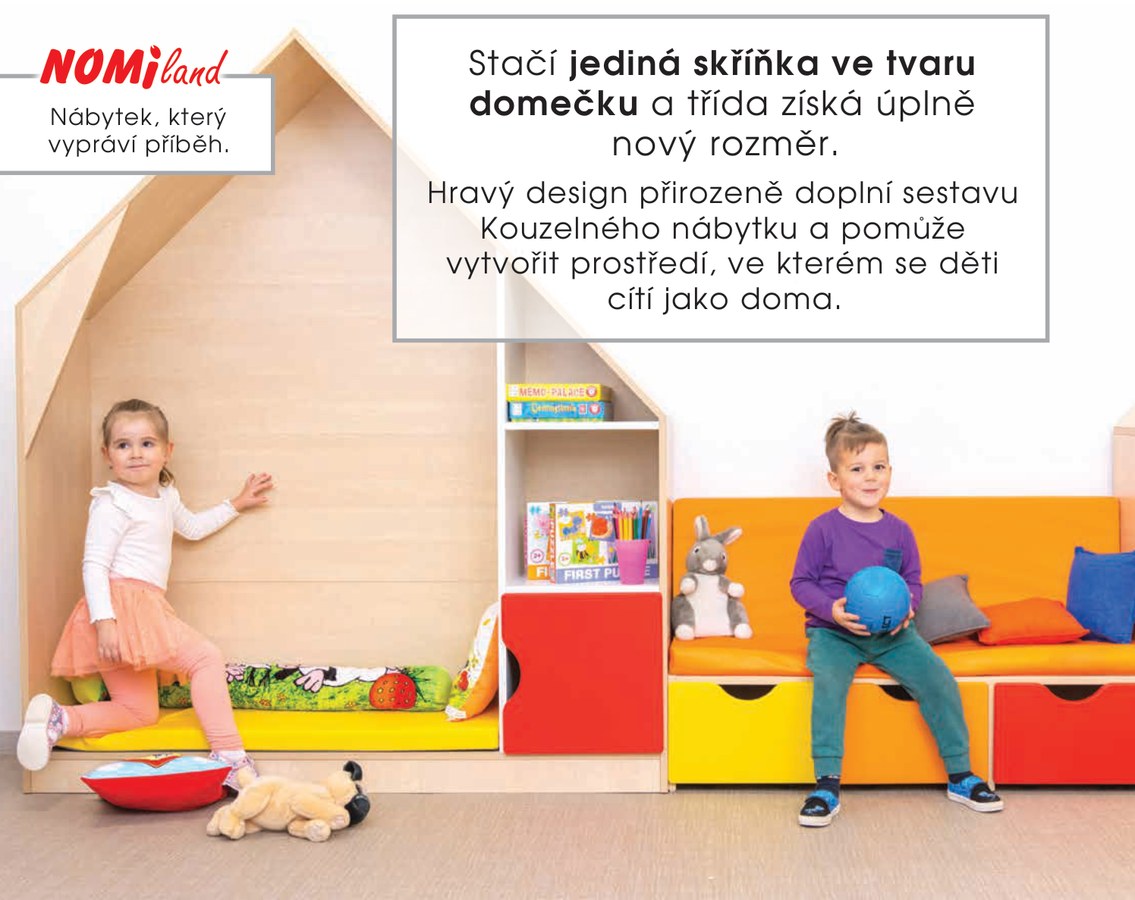 Skříňka ve tvaru domečku ze série MĚSTO v kombinaci s Kouzelným nábytkem